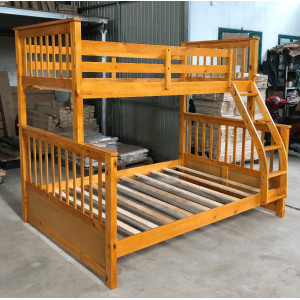 180 Oak : Giường 2 Tầng Leo Thang - 1m2 / 1m6